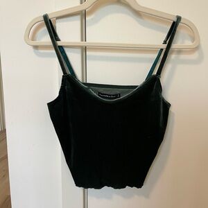 Abercrombie & Fitch Dark Green Velvet Camisole